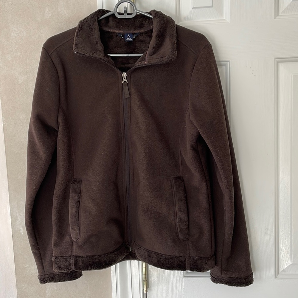 Women’s Lands End Fleece Coat Size S 6-8